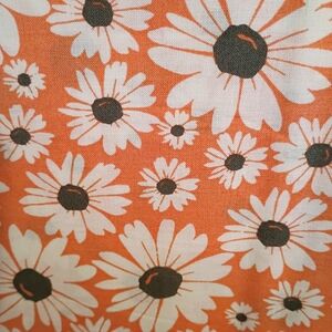 Orange Daisy Print Fabric Top